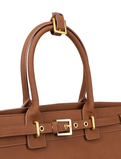 Женская сумка тоут MIRATON из нубука кемел - фото 5 - Miraton