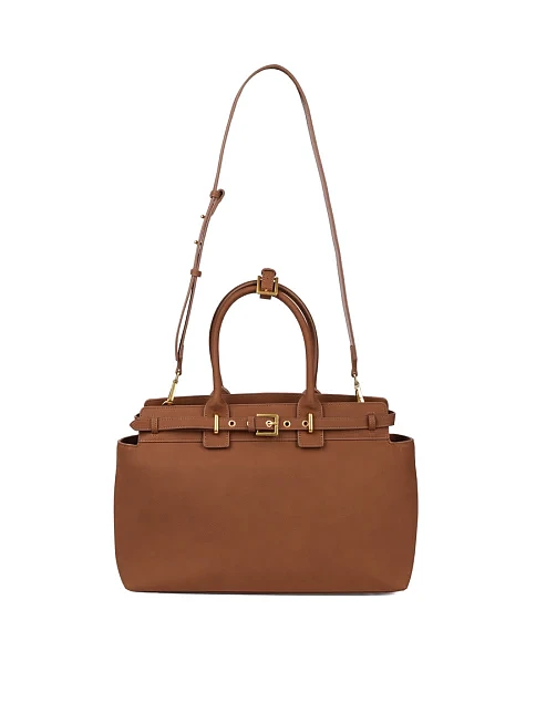 Женская сумка тоут MIRATON из нубука кемел - фото 7 - Miraton