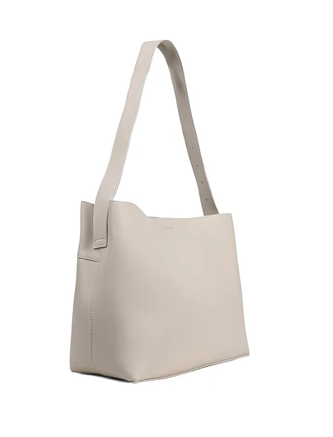 Женская сумка хобо MIRATON кожаная белая - фото 3 - Miraton