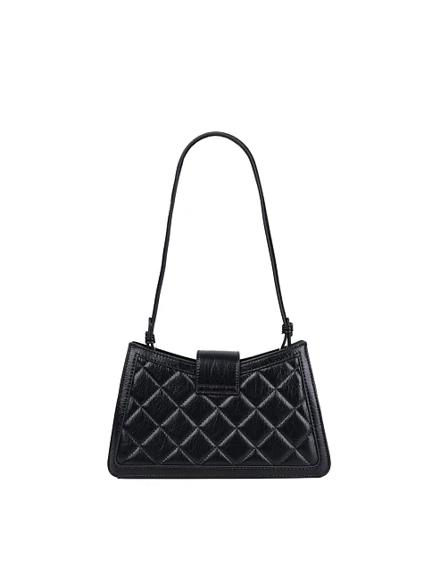 Женская сумка через плечо MIRATON кожаная черная - фото 4 - Miraton