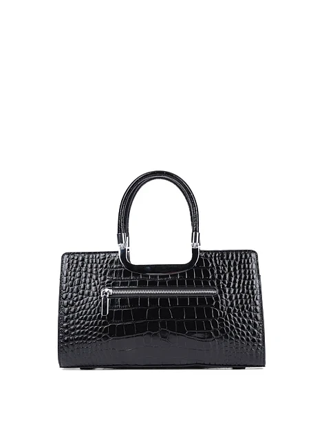 Женская сумка тоут MIRATON кожаная черная - фото 4 - Miraton