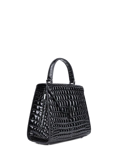 Женская сумка леди лайк MIRATON кожаная черная - фото 2 - Miraton