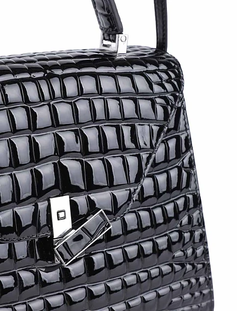 Женская сумка леди лайк MIRATON кожаная черная - фото 5 - Miraton