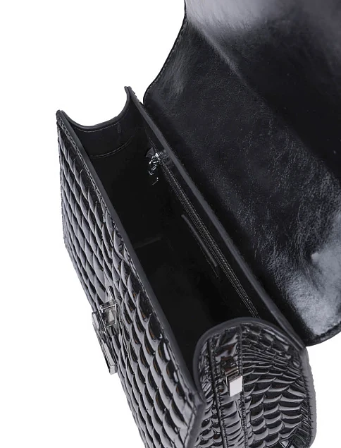 Женская сумка леди лайк MIRATON кожаная черная - фото 6 - Miraton