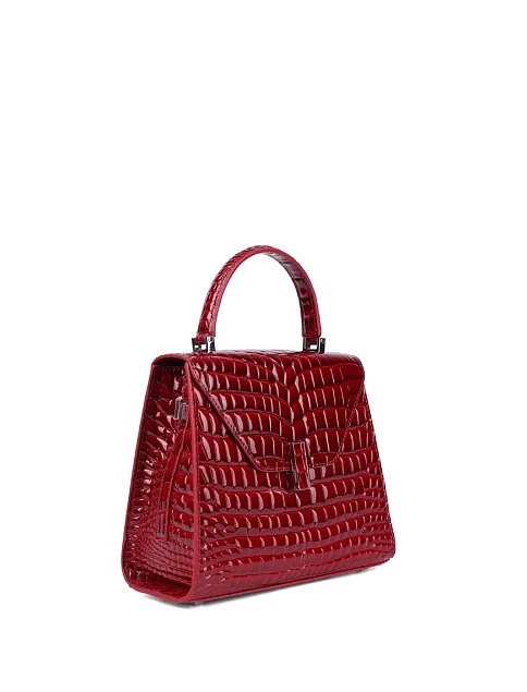 Женская сумка леди лайк MIRATON кожаная красная - фото 2 - Miraton