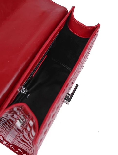 Женская сумка леди лайк MIRATON кожаная красная - фото 5 - Miraton