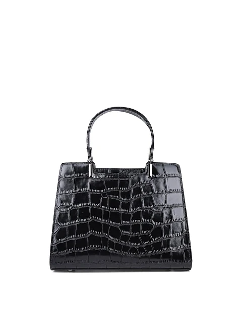 Женская сумка тоут MIRATON кожаная черная - фото 4 - Miraton