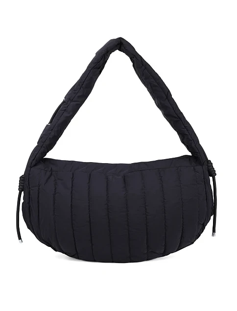 Женская сумка хобо MIRATON тканевая черная - фото 1 - Miraton