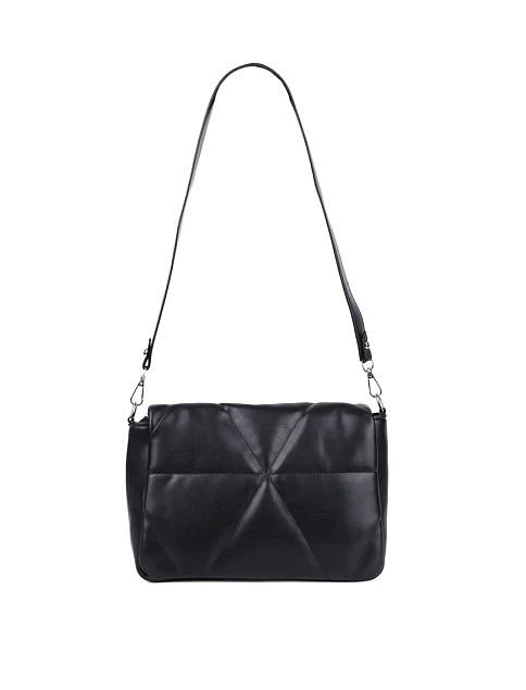 Женская сумка кросс-боди MIRATON из экокожи черная - фото 4 - Miraton