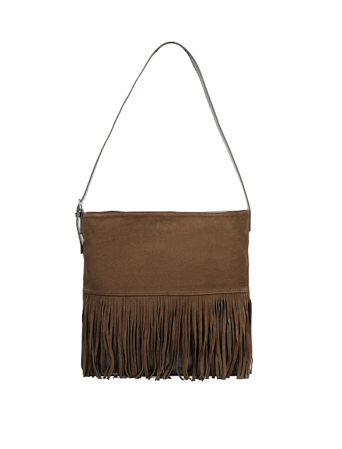 Женская сумка хобо MIRATON замшевая зеленая - фото 6 - Miraton