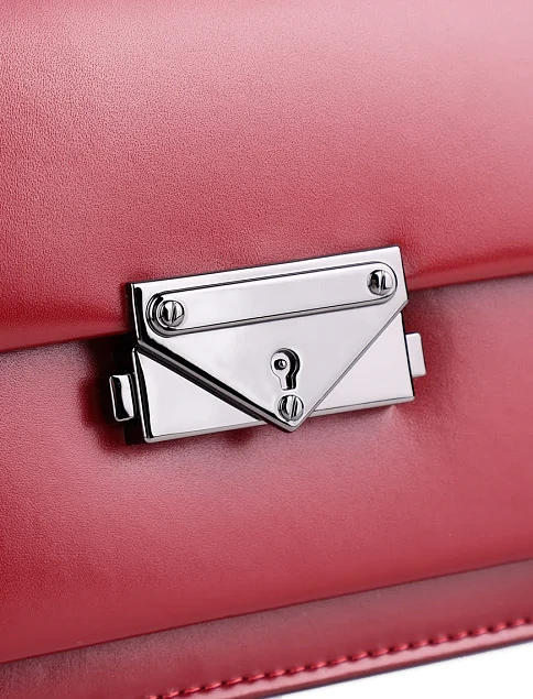 Женская сумка кросс-боди MIRATON кожаная бордовая - фото 5 - Miraton