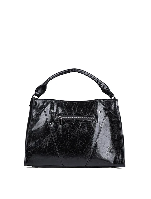 Женская сумка тоут MIRATON кожаная черная - фото 4 - Miraton