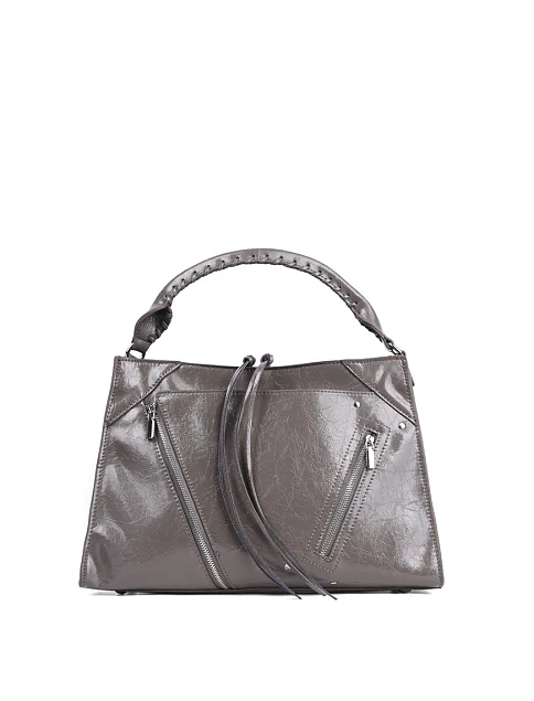 Женская сумка тоут MIRATON кожаная серая - фото 1 - Miraton