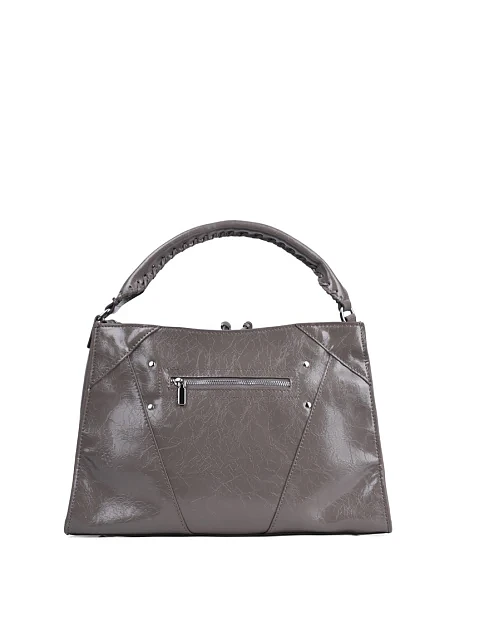 Женская сумка тоут MIRATON кожаная серая - фото 4 - Miraton