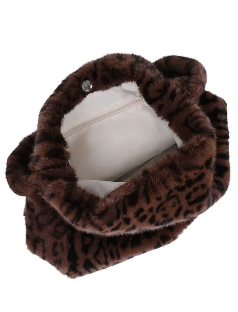 Жіноча сумка через плече MIRATON з хутра леопардова - фото 5 - Miraton