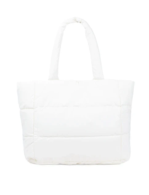 Жіноча сумка шоппер MIRATON тканинна біла - фото 1 - Miraton