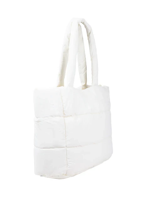 Жіноча сумка шоппер MIRATON тканинна біла - фото 2 - Miraton