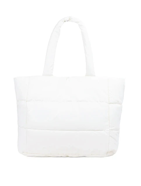 Жіноча сумка шоппер MIRATON тканинна біла - фото 3 - Miraton