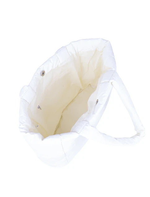 Жіноча сумка шоппер MIRATON тканинна біла - фото 4 - Miraton