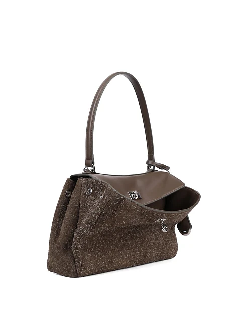 Женская сумка тоут MIRATON кожаная зеленая - фото 4 - Miraton