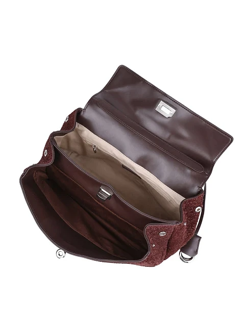 Женская сумка тоут MIRATON кожаная коричневая - фото 7 - Miraton