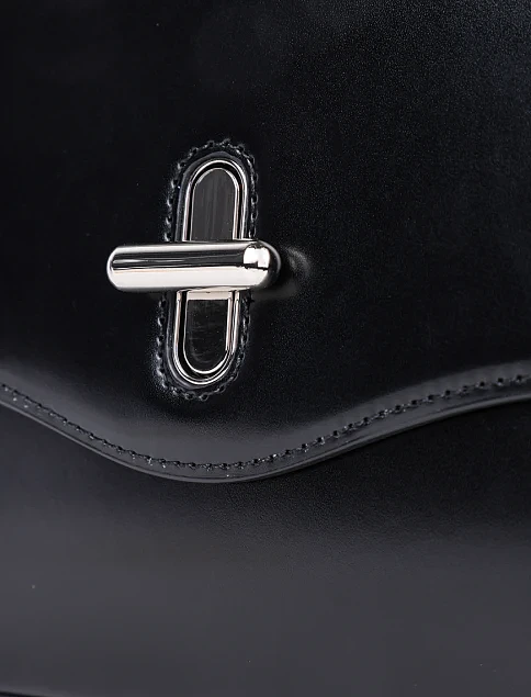 Женская сумка через плечо MIRATON кожаная черная - фото 5 - Miraton