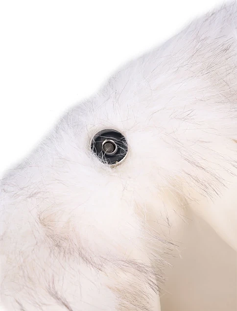 Женская сумка хобо MIRATON из меха белая - фото 4 - Miraton