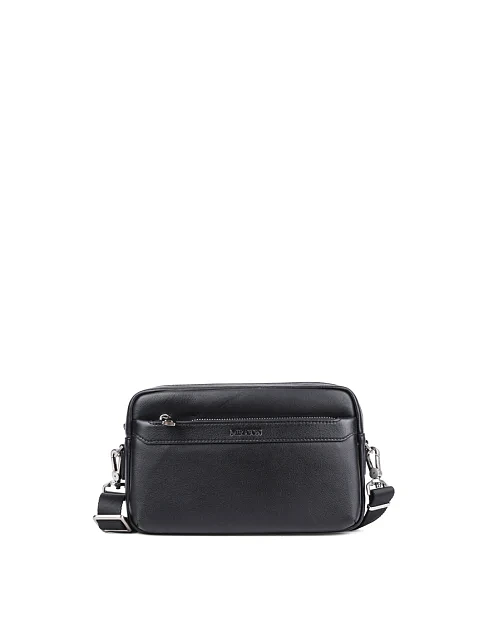 Чоловіча сумка крос-боді MIRATON шкіряна чорна - фото 1 - Miraton