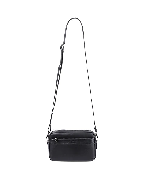 Чоловіча сумка крос-боді MIRATON шкіряна чорна - фото 6 - Miraton