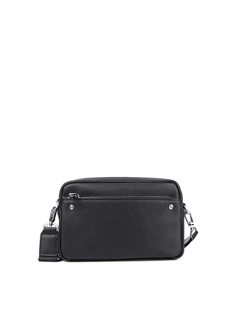 Чоловіча сумка крос-боді MIRATON шкіряна чорна - фото 1 - Miraton