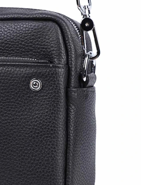 Чоловіча сумка крос-боді MIRATON шкіряна чорна - фото 4 - Miraton