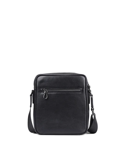 Мужская сумка мессенджер MIRATON кожаная черная - фото 3 - Miraton