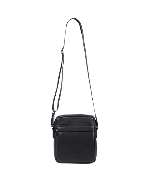 Мужская сумка мессенджер MIRATON кожаная черная - фото 6 - Miraton