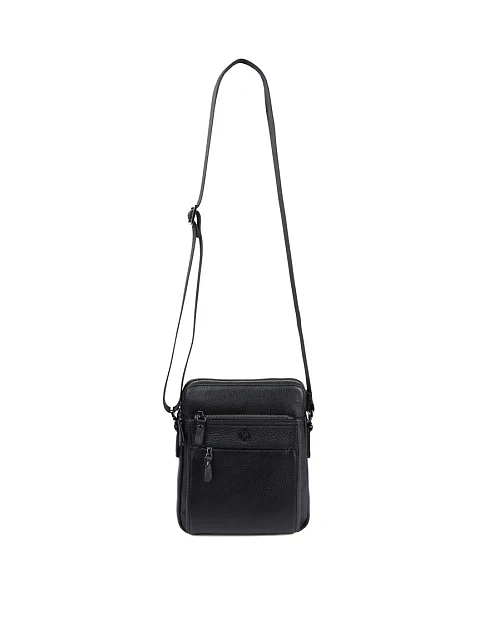 Мужская сумка мессенджер MIRATON кожаная черная - фото 6 - Miraton