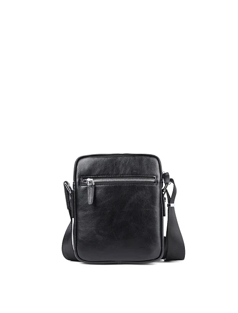 Мужская сумка мессенджер MIRATON кожаная черная - фото 3 - Miraton