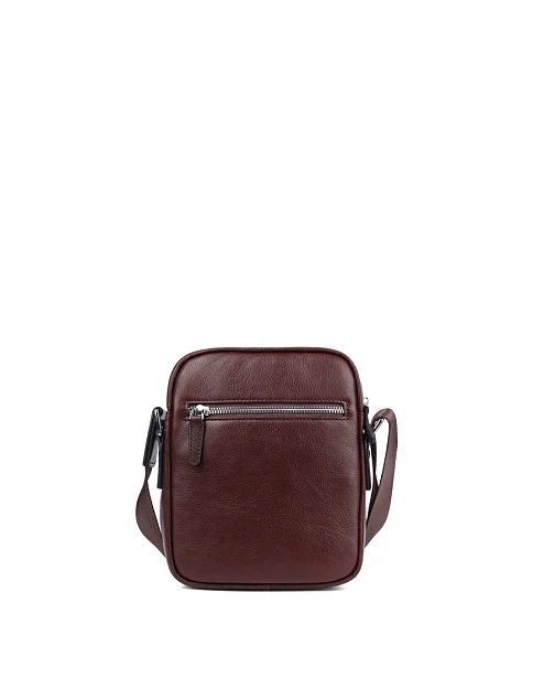 Мужская сумка мессенджер MIRATON кожаная коричневая - фото 3 - Miraton