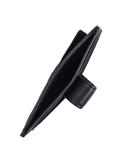 Мужской картхолдер кожаный черный - фото 4 - Miraton