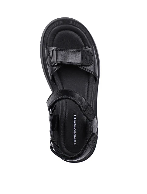 Женские босоножки WINDSOR SMITH кожаные черные - фото 4 - Miraton