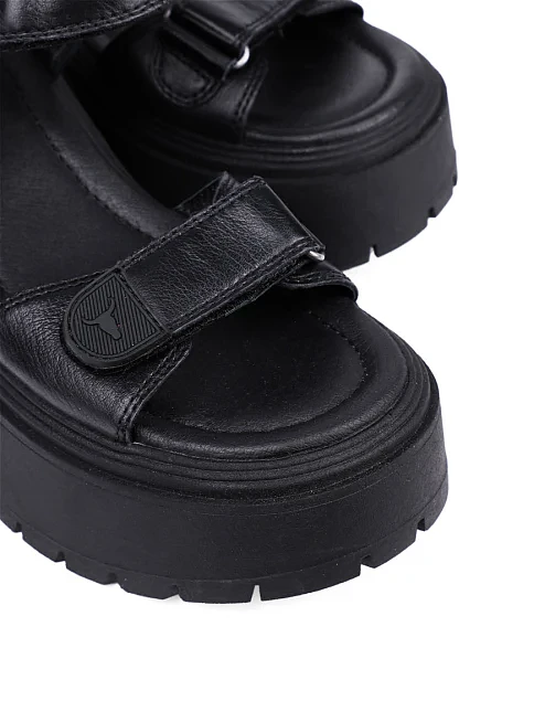 Женские босоножки WINDSOR SMITH кожаные черные - фото 5 - Miraton