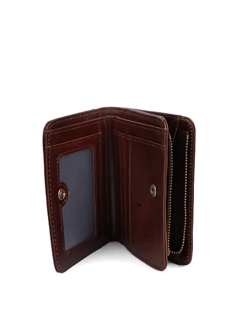 Мужской кошелек кожаный коричневый - фото 4 - Miraton