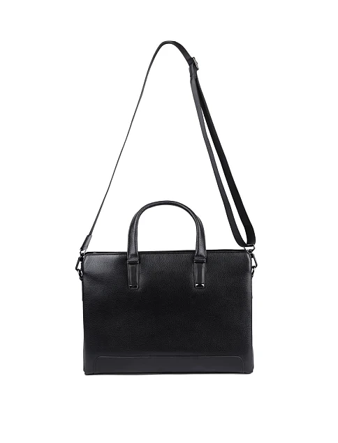 Чоловіча сумка MIRATON шкіряна чорна - фото 6 - Miraton