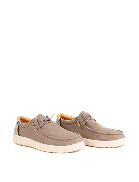 Мужские туфли Walk in Pitas CANA тканевые бежевые - фото 3 - Miraton