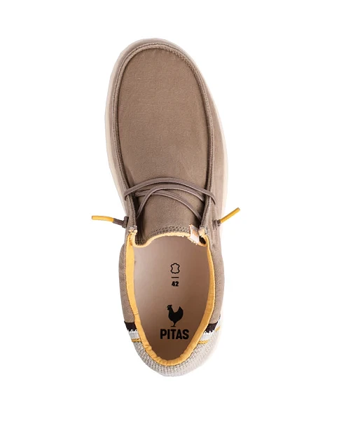 Мужские туфли Walk in Pitas CANA тканевые бежевые - фото 5 - Miraton