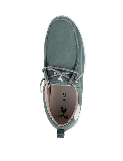 Мужские туфли Walk in Pitas BIARRITZ тканевые зеленые - фото 5 - Miraton
