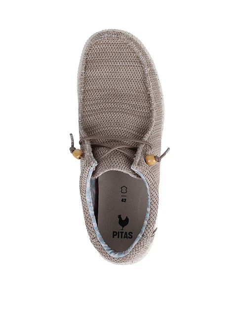 Мужские туфли Walk in Pitas WP150 WALLABI KNITTED тканевые серые - фото 5 - Miraton