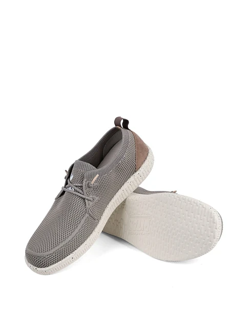 Мужские туфли Walk in Pitas WP150 WALLABI FLY WASHED тканевые бежевые - фото 2 - Miraton