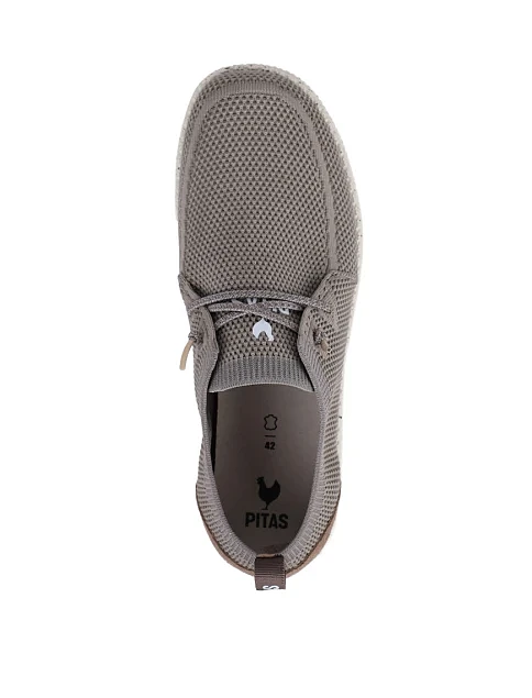 Мужские туфли Walk in Pitas WP150 WALLABI FLY WASHED тканевые бежевые - фото 5 - Miraton