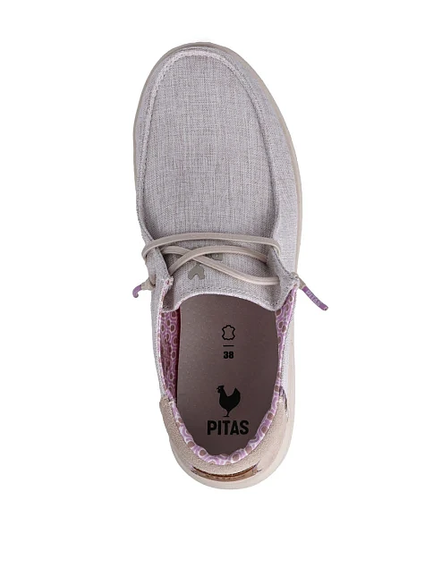 Женские туфли Walk in Pitas POPPY тканевые бежевые - фото 5 - Miraton