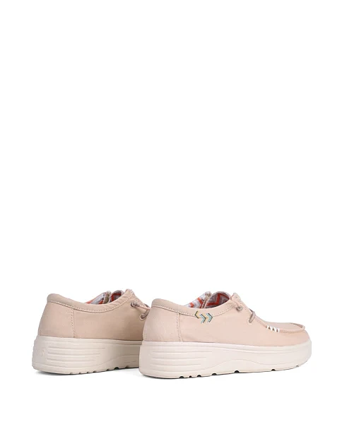 Женские туфли Walk in Pitas NATAL тканевые бежевые - фото 4 - Miraton