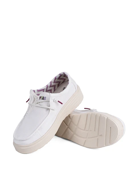 Жіночі туфлі Walk in Pitas NATAL тканинні білі - фото 2 - Miraton